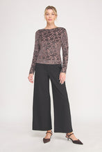 Glitter Burnout Top - Mocha Mauve