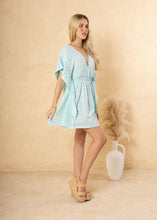COTTON COVER-UP - BLUE TIEDYE, WHITE OR BABY TURQUOISE