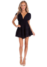 BLACK COTTON DRESS COVER-UP