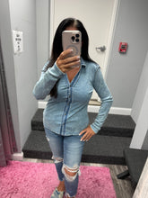 Washed Thermal Button Down Top - Assorted Colors