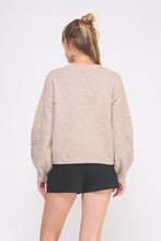 Floral Embroidery Sweater - Mocha