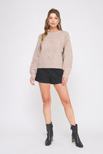 Floral Embroidery Sweater - Mocha