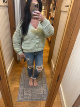 POL soft, open-knit sweater cardigan - Dandelion, Lime or Powder Blue