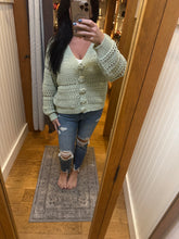 POL soft, open-knit sweater cardigan - Dandelion, Lime or Powder Blue