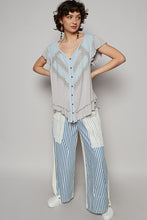 POL V neck ruffle sleeve roomy fit top in POL jersey with lace trim detail - Black or Light Grey