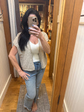 Open Front Knit Cardigan - Sand