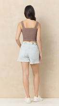 Vintage Havana Salt Wash Denim Shorts W/ Grommets