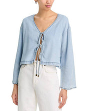 Denim Tie Front Top