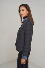 Kenza Two-Material Denim Puffer Jacket - Black or White