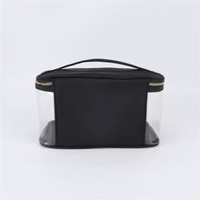 Waterproof Clear PVC Zipper Toiletry Cosmetic Bag With Handle