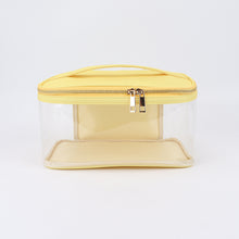 Waterproof Clear PVC Zipper Toiletry Cosmetic Bag With Handle