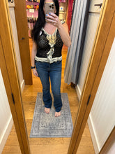 Sleeveless Ruffle Romantic Knit Top - Black