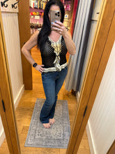 Sleeveless Ruffle Romantic Knit Top - Black
