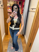 Sleeveless Ruffle Romantic Knit Top - Black