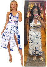 TIE-DYE BLUE COTTON COVER-UP