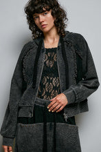 POL Washed zip-up hoodie - Black
