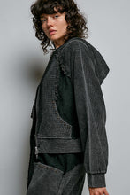 POL Washed zip-up hoodie - Black