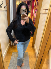 Crochet Lace Open Front Cardigan - Black or Natural