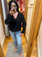 Crochet Lace Open Front Cardigan - Black or Natural