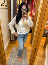 Crochet Lace Open Front Cardigan - Black or Natural