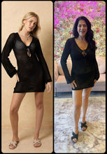 MESH BLACK COTTON COVER-UP