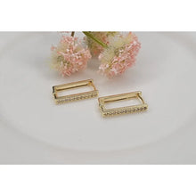 Rectangular Huggies Earrings - Gold