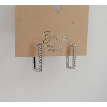 Rectangular Huggies Earrings - Gold