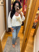 Long Sleeve Sweater Cardigan - Off White, Black or Pink