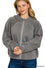 FLEECE PIGMENT DYE ZIP UP HOODIE W POCKETS - ASSORTED COLORS