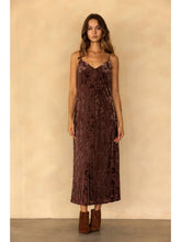 Dark Plum Floral Velvet Maxi Slip Dress