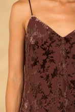 Dark Plum Floral Velvet Maxi Slip Dress