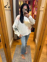 Multicolor Floral Long Sleeves Sweater - Black or Ivory
