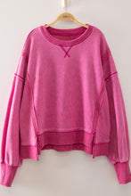 Vintage Washed Sweatshirt - Black, Denim, Seafoam or Hot Pink