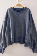 Vintage Washed Sweatshirt - Black, Denim, Seafoam or Hot Pink