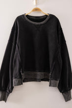 Vintage Washed Sweatshirt - Black, Denim, Seafoam or Hot Pink