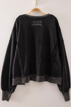 Vintage Washed Sweatshirt - Black, Denim, Seafoam or Hot Pink