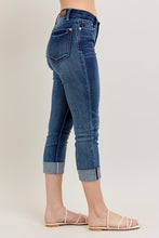Judy Blue Dark Wash Cuffed Capri