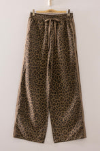 Leopard Printed Cotton Twill Contrast Tape Detail Pants