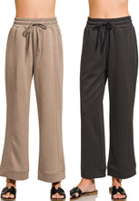 SCUBA DRAWSTRING PANTS - BLACK OR COCOA