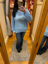 POL V-neck long sleeve regular fit airy thin sweater hoodie top- Tangerine or Powder Blue