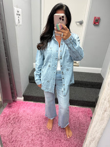 Risen Oversized Star Print Shirt