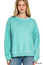 FRENCH TERRY PIGMENT DYE & ENZYME WASHING PULLOVER - ASSORTED COLORS