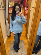 POL V-neck long sleeve regular fit airy thin sweater hoodie top- Tangerine or Powder Blue