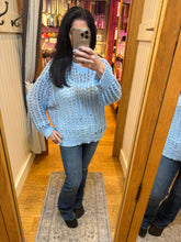 POL V-neck long sleeve regular fit airy thin sweater hoodie top- Tangerine or Powder Blue