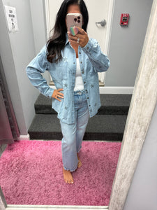 Risen Oversized Star Print Shirt
