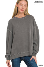 FRENCH TERRY PIGMENT DYE & ENZYME WASHING PULLOVER - ASSORTED COLORS