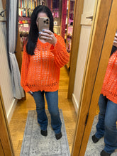 POL V-neck long sleeve regular fit airy thin sweater hoodie top- Tangerine or Powder Blue