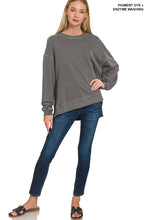 FRENCH TERRY PIGMENT DYE & ENZYME WASHING PULLOVER - ASSORTED COLORS