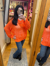 POL V-neck long sleeve regular fit airy thin sweater hoodie top- Tangerine or Powder Blue