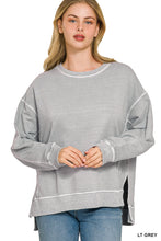 FRENCH TERRY PIGMENT DYE & ENZYME WASHING PULLOVER - ASSORTED COLORS